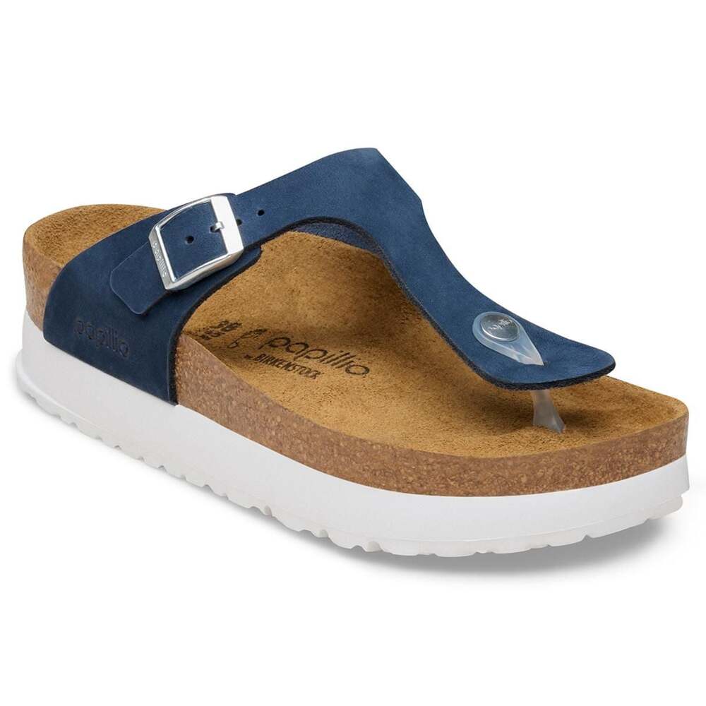 Papillio by Birkenstock Women's Gizeh Flex Platform Nubuck Leather Sandal Size 3